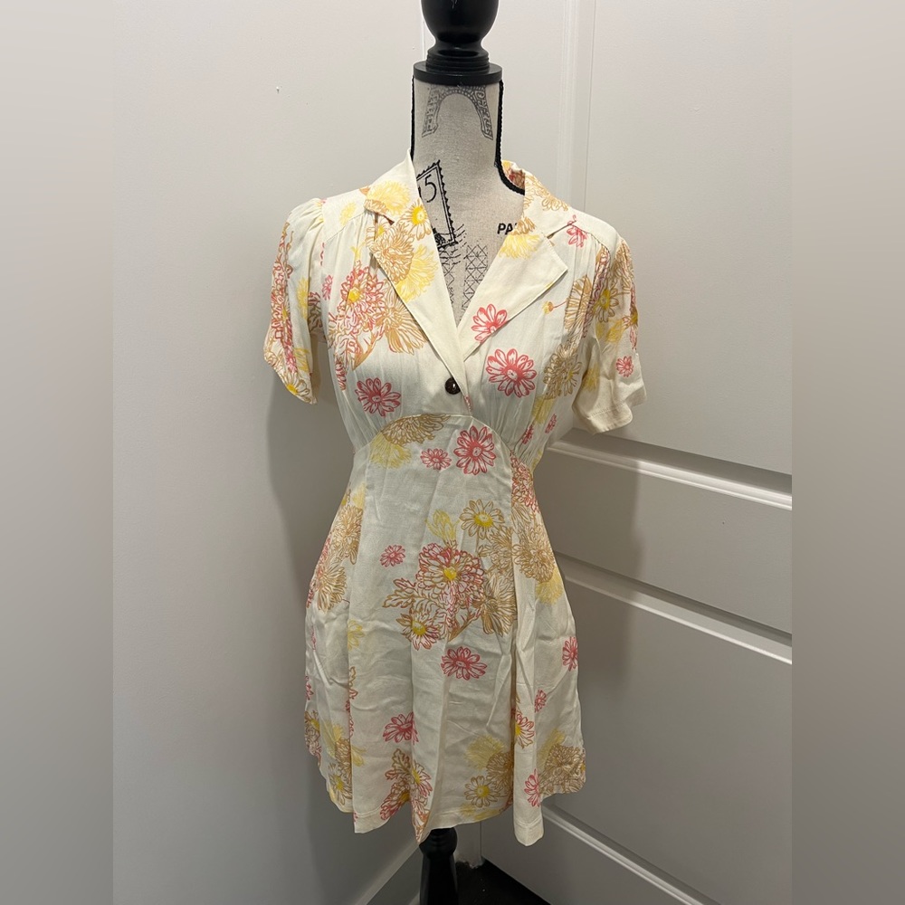 Free People short sleeve collared dress